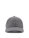 Brunello Cucinelli Virgin Wool Baseball Hat In Gray