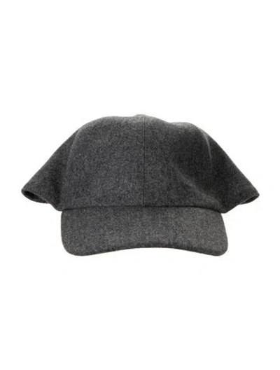 Pre-owned Brunello Cucinelli Virgin Wool Baseball Hat In Gray