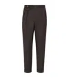 Brunello Cucinelli Virgin Wool Batavia Twill Leisure Trousers In Brown