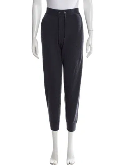 Pre-owned Brunello Cucinelli Virgin Wool Beaded Accents Sweatpants In Blue