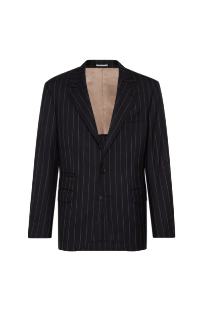 Brunello Cucinelli Virgin Wool Blazer In Black