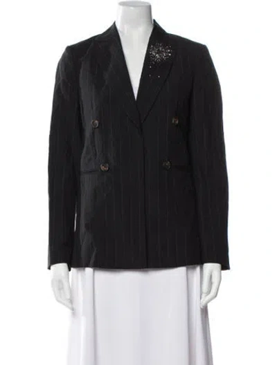 Pre-owned Brunello Cucinelli Virgin Wool Blazer In Black