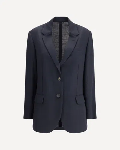 Brunello Cucinelli Virgin Wool Blazer In Blue