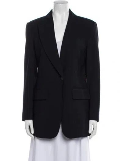 Pre-owned Brunello Cucinelli Virgin Wool Blazer In Blue