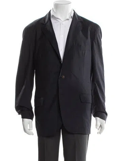 Pre-owned Brunello Cucinelli Virgin Wool Blazer In Blue