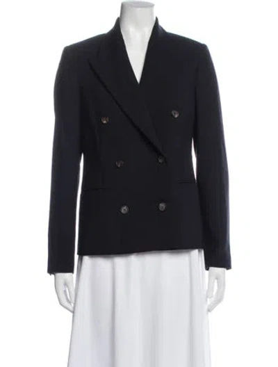 Pre-owned Brunello Cucinelli Virgin Wool Blazer In Blue