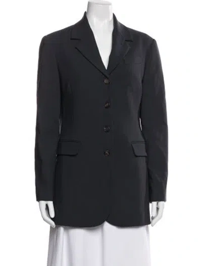 Pre-owned Brunello Cucinelli Virgin Wool Blazer In Blue