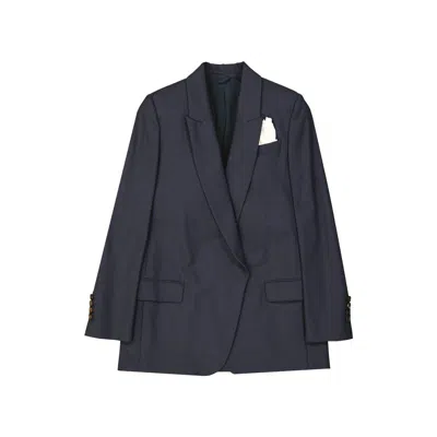 Brunello Cucinelli Virgin Wool Blazer In Blue