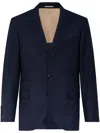 Brunello Cucinelli Checked Single-breasted Blazer In Blue