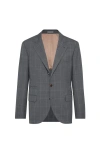 Brunello Cucinelli Virgin Wool Blazer In Gray