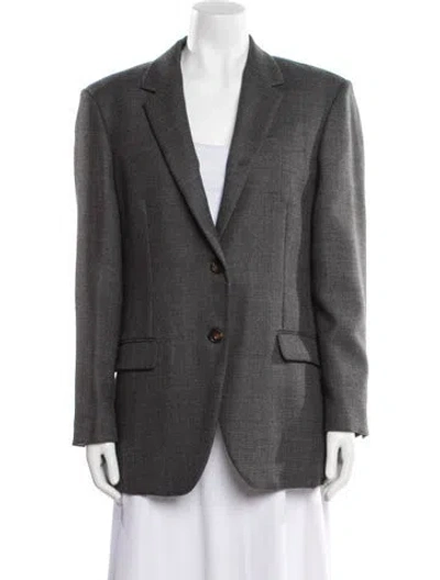 Pre-owned Brunello Cucinelli Virgin Wool Blazer In Gray