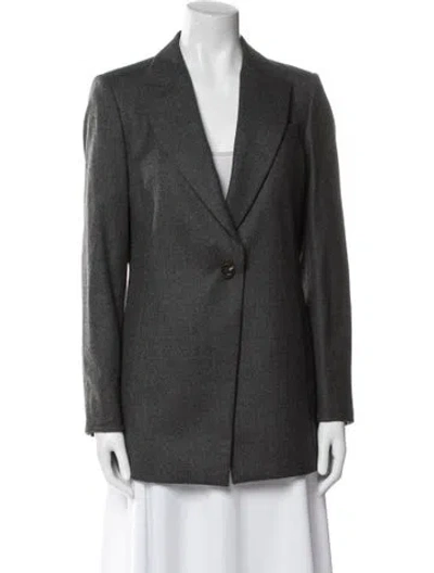 Pre-owned Brunello Cucinelli Virgin Wool Blazer In Gray