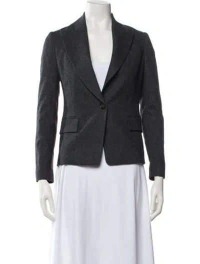 Pre-owned Brunello Cucinelli Virgin Wool Blazer In Gray