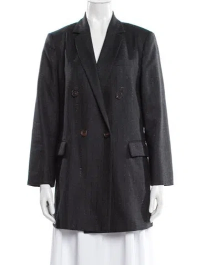 Pre-owned Brunello Cucinelli Virgin Wool Blazer In Gray