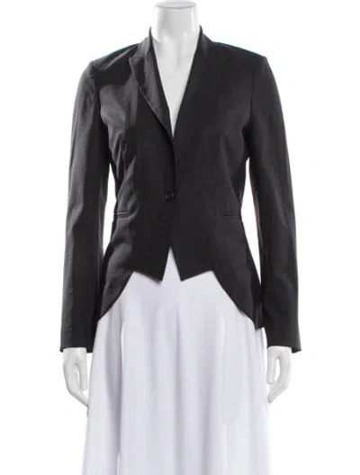 Pre-owned Brunello Cucinelli Virgin Wool Blazer In Gray