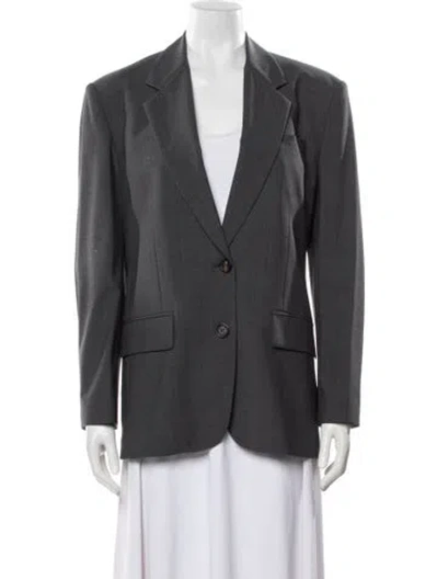 Pre-owned Brunello Cucinelli Virgin Wool Blazer In Gray