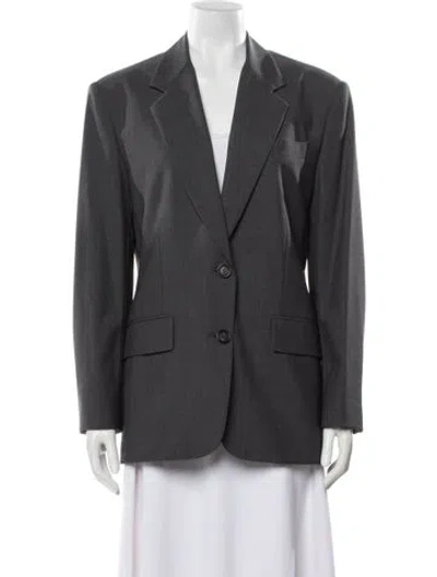 Pre-owned Brunello Cucinelli Virgin Wool Blazer In Gray