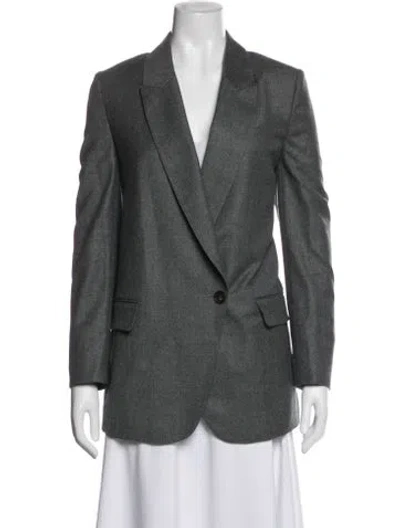 Pre-owned Brunello Cucinelli Virgin Wool Blazer In Gray