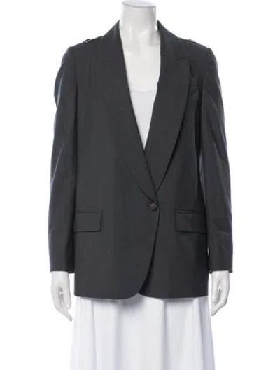 Pre-owned Brunello Cucinelli Virgin Wool Blazer In Grey