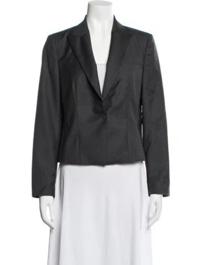 Pre-owned Brunello Cucinelli Virgin Wool Blazer In Grey