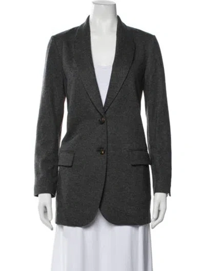 Pre-owned Brunello Cucinelli Virgin Wool Blazer In Grey