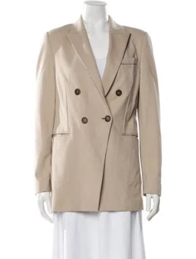 Pre-owned Brunello Cucinelli Virgin Wool Blazer In Neutral