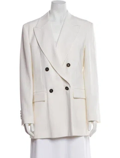 Pre-owned Brunello Cucinelli Virgin Wool Blazer In Neutral