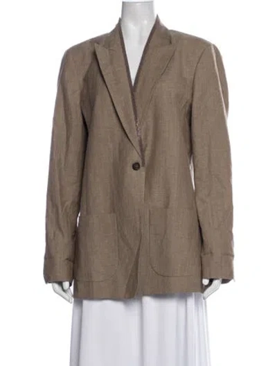 Pre-owned Brunello Cucinelli Virgin Wool Blazer In Neutrals