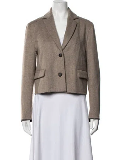 Pre-owned Brunello Cucinelli Virgin Wool Blazer In Neutrals