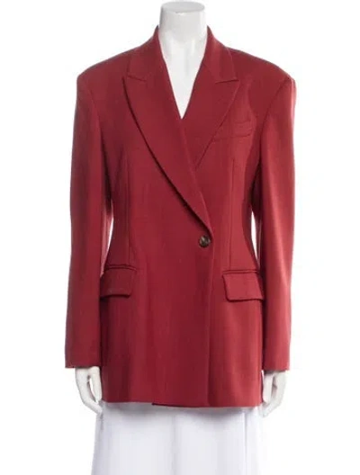 Pre-owned Brunello Cucinelli Virgin Wool Blazer In Orange