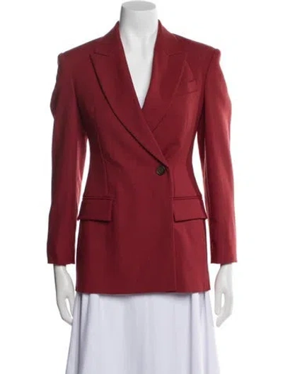 Pre-owned Brunello Cucinelli Virgin Wool Blazer In Red