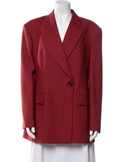 Pre-owned Brunello Cucinelli Virgin Wool Blazer In Red
