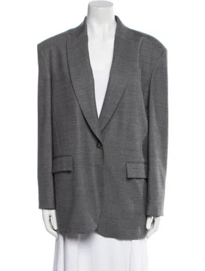 Pre-owned Brunello Cucinelli Virgin Wool Blazer W/ Tags In Gray