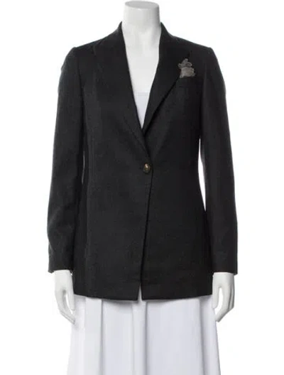 Pre-owned Brunello Cucinelli Virgin Wool Blazer W/ Tags In Grey