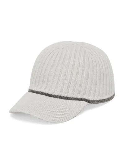 Brunello Cucinelli Virgin Wool-blend Baseball Cap In Neutrals