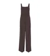 Brunello Cucinelli Virgin Wool-blend Belted Jumpsuit In Brown