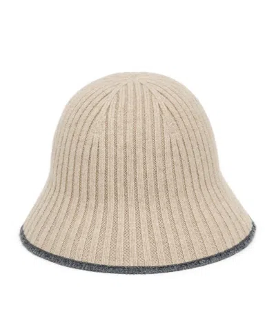 Brunello Cucinelli Virgin Wool-blend Bucket Hat In Neutrals