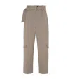 Brunello Cucinelli Virgin Wool-blend Cargo Trousers In Brown