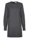 Brunello Cucinelli Virgin Wool-blend Dress In Gray
