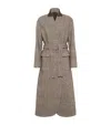 Brunello Cucinelli Wrap Front Belted Coat In Green