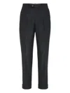 Brunello Cucinelli Virgin Wool-blend Straight-leg Trousers In Black