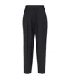 Brunello Cucinelli Virgin Wool-blend Trousers In Black
