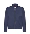 Brunello Cucinelli Virgin Wool Bomber Jacket In Blue