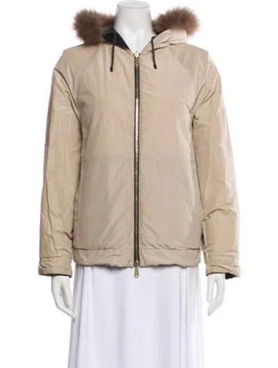 Pre-owned Brunello Cucinelli Virgin Wool Bomber Jacket In Neutral