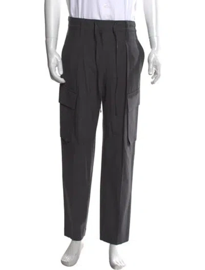 Pre-owned Brunello Cucinelli Virgin Wool Cargo Pants In Grey