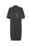 Brunello Cucinelli Sequin-embellished Midi Dress In Anthracite