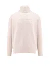 BRUNELLO CUCINELLI VIRGIN WOOL, CASHMERE AND SILK SWEATER WITH FRONTAL EMBROIDERY