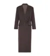 Brunello Cucinelli Virgin Wool-cashmere Belted Trench Coat In Brown