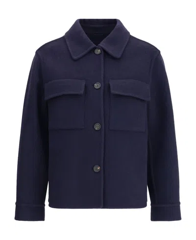 Brunello Cucinelli Virgin Wool Cashmere Jacket In Blue