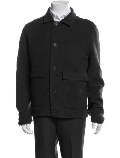 Pre-owned Brunello Cucinelli Virgin Wool Coat In Gray